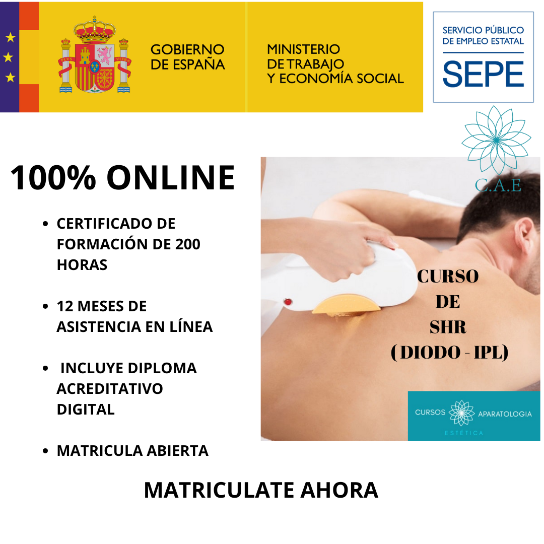 Curso Online de SHR ( IPL - DIODO) + CERTIFICACIÓN