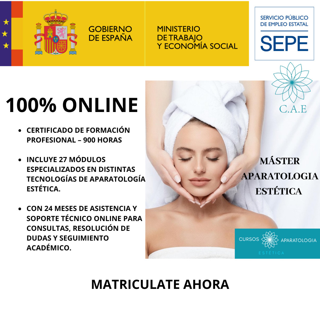 Máster Online Aparatología Estética + CERTIFICACIÓN