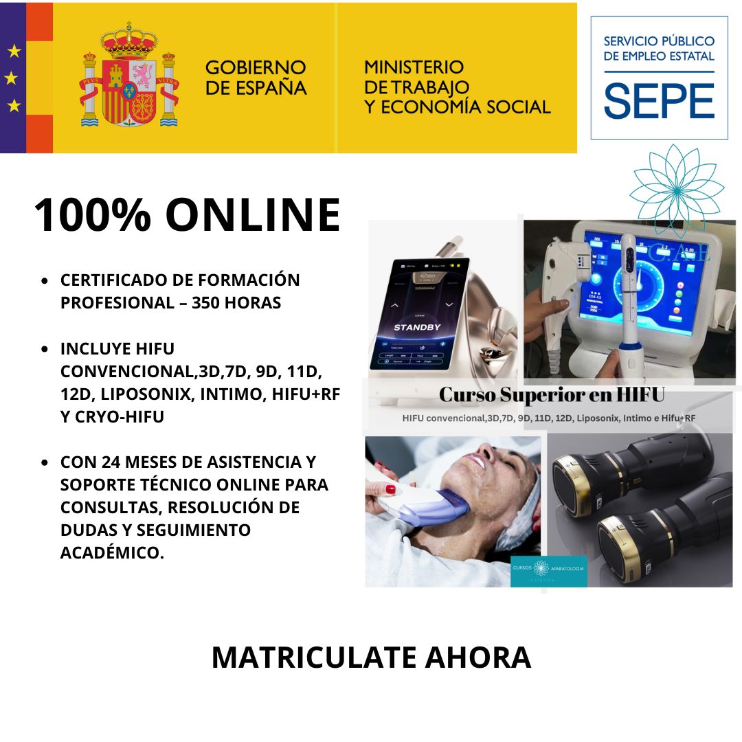 Curso Superior en HIFU (todas sus versiones) + CERTIFICACIÓN
