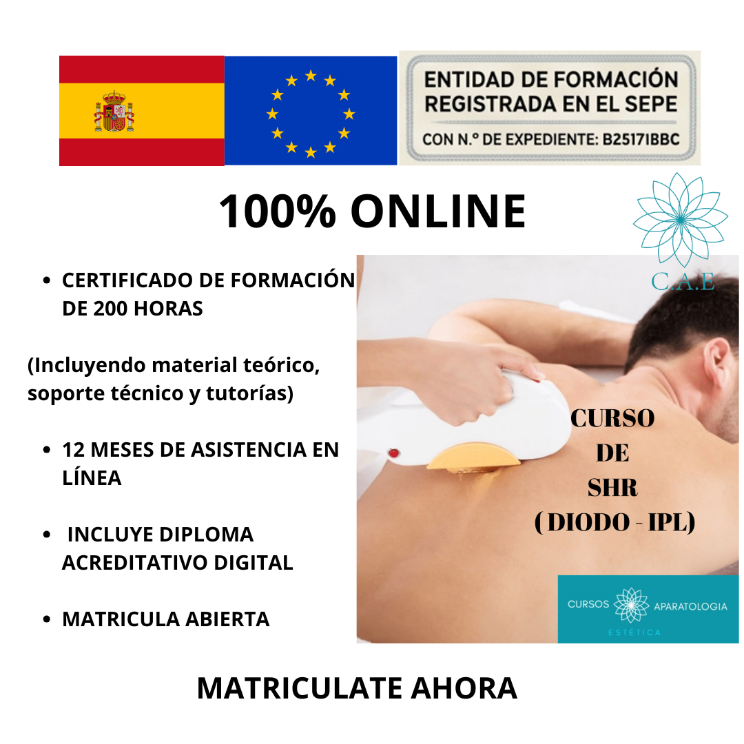 Curso Online de SHR ( IPL - DIODO) + CERTIFICACIÓN