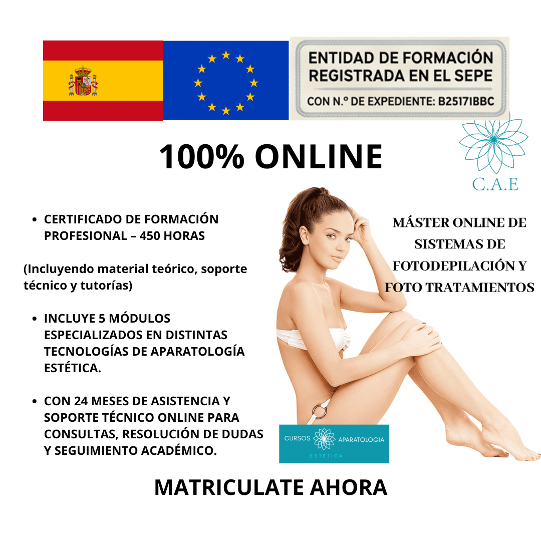 Máster Online Sistemas de Fotodepilación y Foto tratamientos + CERTIFICACIÓN