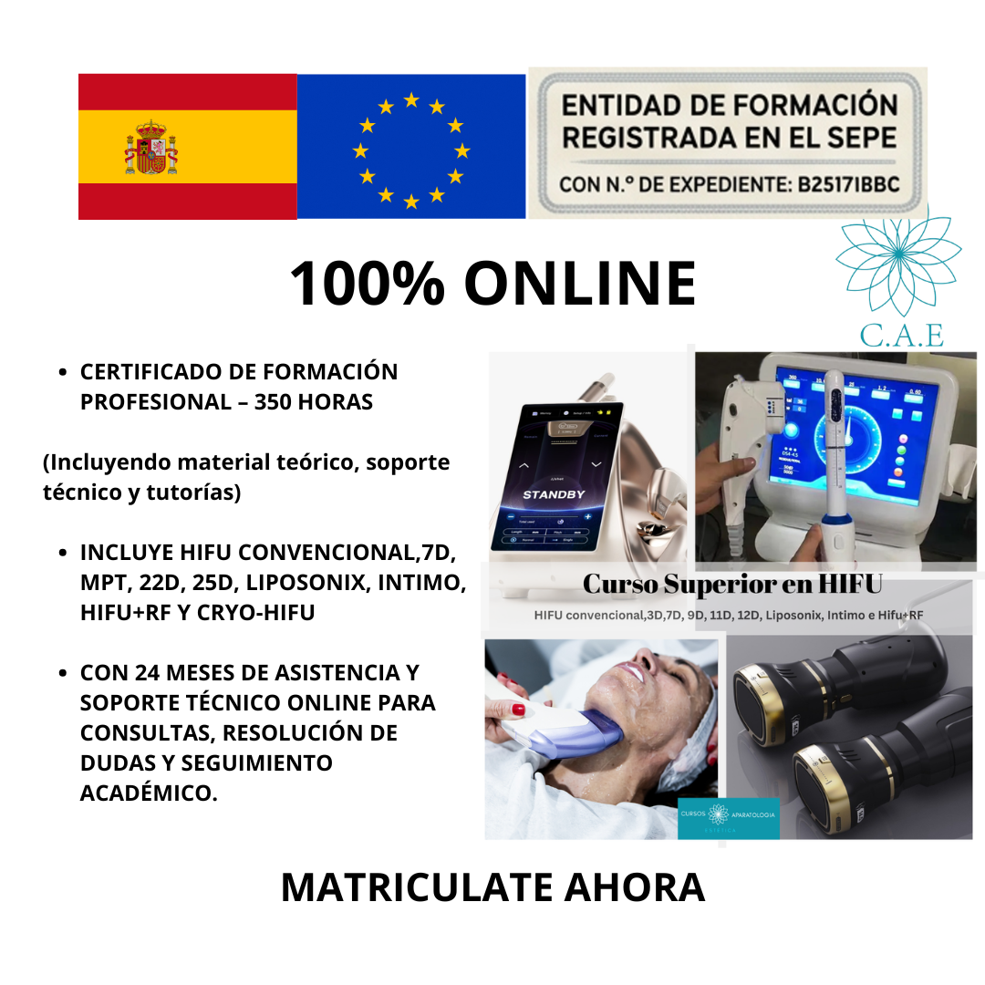 Curso Superior en HIFU (todas sus versiones) + CERTIFICACIÓN