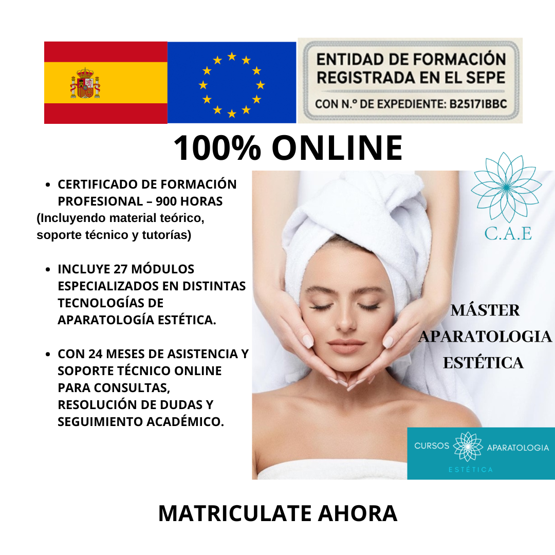 Máster Online Aparatología Estética + CERTIFICACIÓN