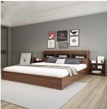 American Style Modern Bedroom Furniture Double Bed for Home (UL-9BE125)