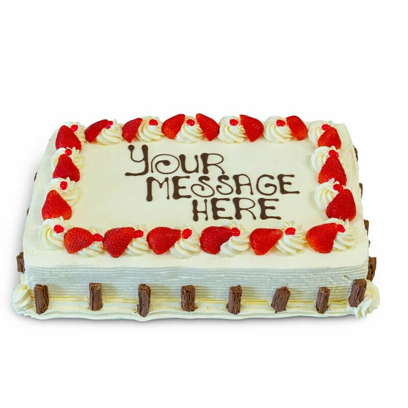 Fresh Cream Strawberry &amp; Flake 10&quot; x 16&quot; Rectangle