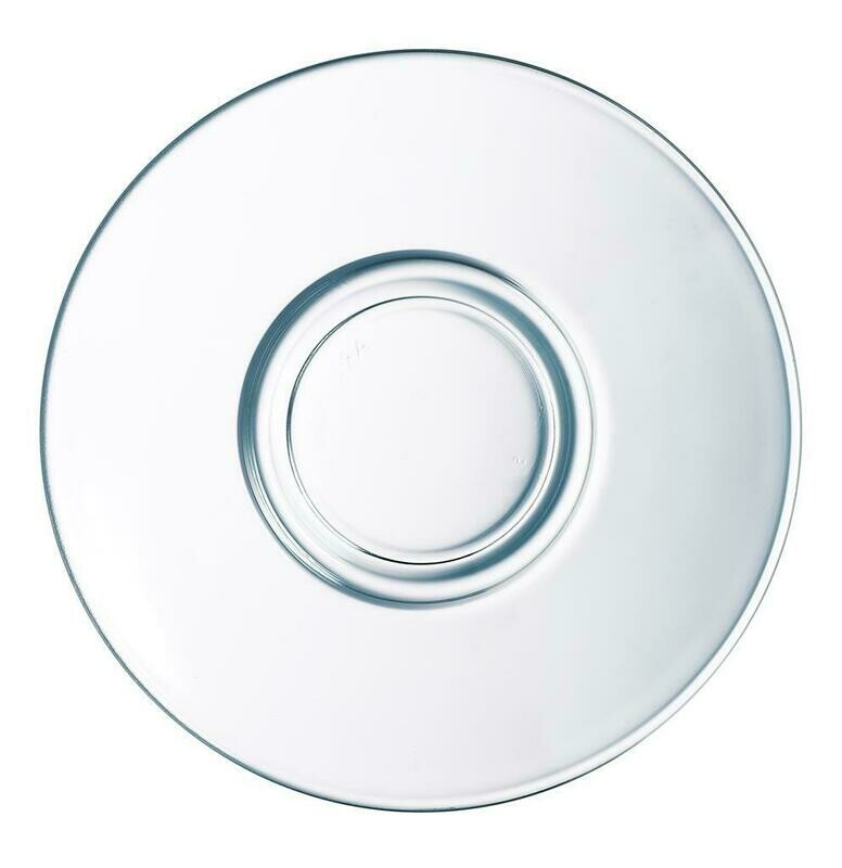 Piatto 140 mm Arcoroc Aroma in vetro temperato per tazza cappuccino uso horeca professionale resistente
