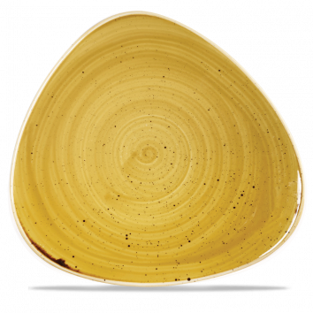 Churchill ​- Piatto triangolare 31,1 cm Mustard Seed Yellow Stonecast