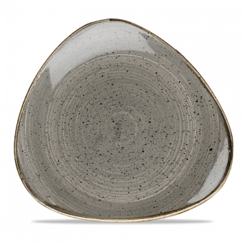 Churchill - Dreieckiger Flacher Teller 26,5 cm Peppercorn Grey Stonecast