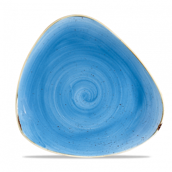 Churchill ​- Piatto piano triangolare 26,5 cm Cornflower Blue Stonecast