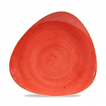 Churchill - Flacher Dreieckiger Teller 26,5 cm Berry Red Stonecast