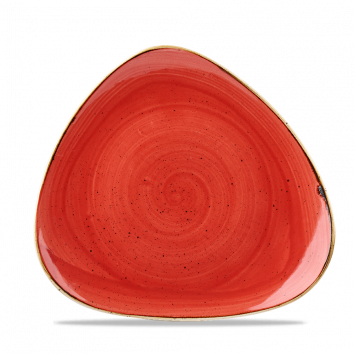 Churchill - Flacher Dreieckiger Teller 22,9 cm Berry Red Stonecast
