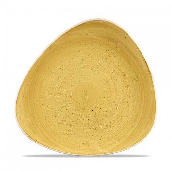 Churchill ​- Piatto triangolare 26,5 cm Mustard Seed Yellow Stonecast