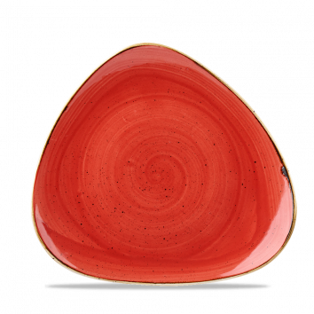 Churchill - Flacher Dreieckiger Teller 19,2 cm Berry Red Stonecast