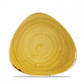 Churchill ​- Piatto triangolare 19,2 cm Mustard Seed Yellow Stonecast