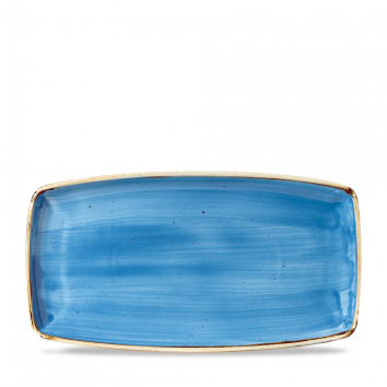 Churchill - Längliche Teller 34,5 x 18,5 cm Cornflower Blue Stonecast