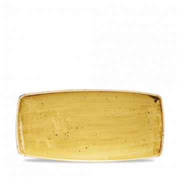 ​Churchill ​- Piatto oblungo ​29,5 x 14 cm Mustard Seed Yellow Stonecast
