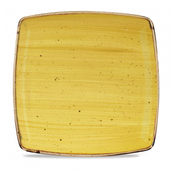 ​Churchill ​- Piatto quadrato 26,8 cm Mustard Seed Yellow Stonecast