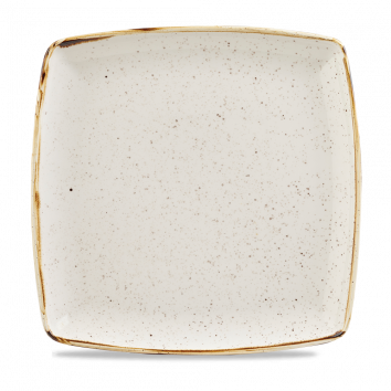 ​Churchill ​- Piatto piano quadrato 26,8 cm Barley White Stonecast