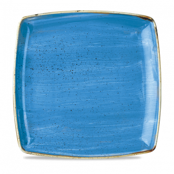Churchill - Piatto quadrato piano 26,8 cm Cornflower Blue Stonecast