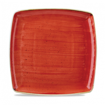 ​Churchill ​- Stonecast ​- Piatto Piano Quadrato 26,80 cm Berry Red