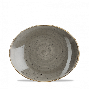 ​Churchill ​- Piatto ovale 19,2 x 16 cm Peppercorn Grey Stonecast