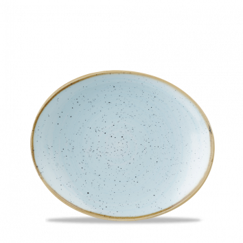 Churchill - Ovaler Facher Teller 19,2 x 16 cm Duck Egg Blue Stonecast