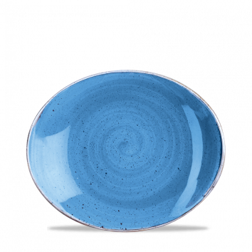 ​Churchill ​- Stonecast  - Piatto Piano Ovale 19,20 cm Cornflower Blue