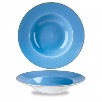 Churchill - Piatto fondo con falda 28 cm Cornflower Blue Stonecast