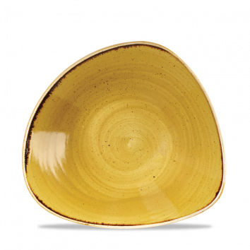 Churchill - Dreieckiger Schale 18,5 cm Mustard Seed Yellow Stonecast