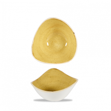 Churchill -Dreieckiger Schale 15,3 cm Mustard Seed Yellow Stonecast
