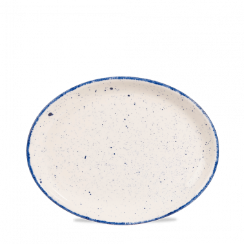 Churchill ​- Piatto ovale 25,4 cm Hints Indigo Blue Stonecast