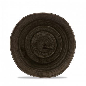 Churchill - Piatto piano organico 21 cm Patina Iron Black Stonecast