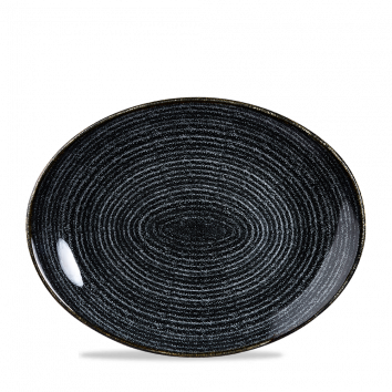 ​Churchill ​- Piatto ovale 31,7 x 25,5 cm Homespun Charcoal Black Studio Prints