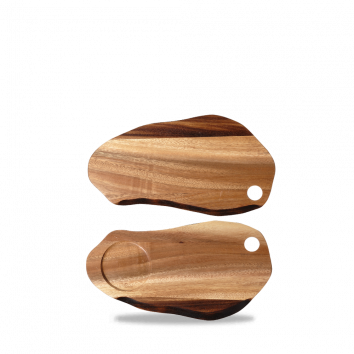 Churchill - Tagliere Naturale con Impronta in legno di Acacia  32x17 cm