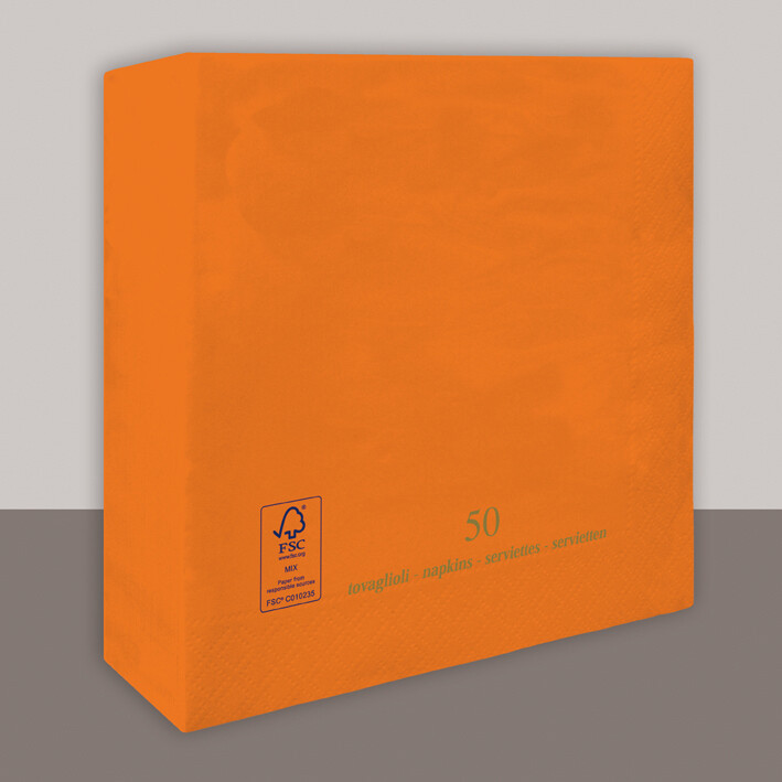 Tovagliolo Mandarino 2 veli 25x25 cm  - Tirolix