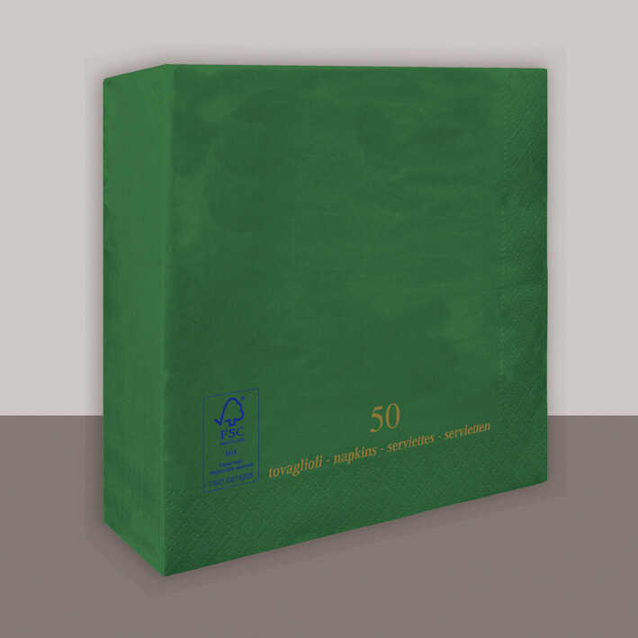 Tovagliolo Verde Foresta 2 veli 25x25 cm- Tirolix