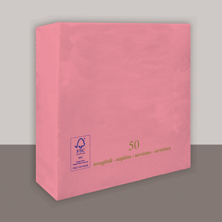 Tovagliolo Rosa Shocking 2 veli 33x33 cm - Tirolix