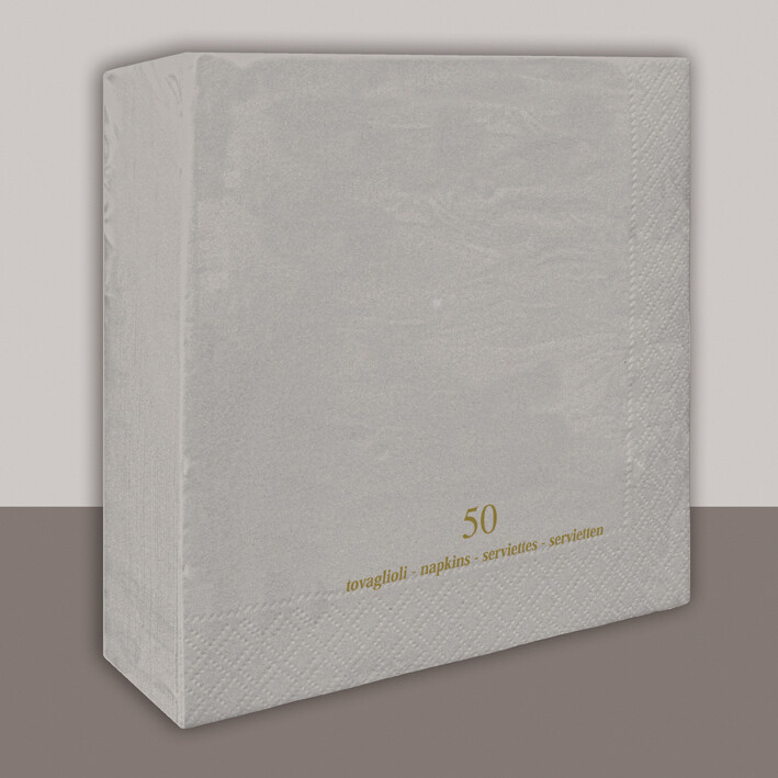 Tovagliolo Argento 2 veli 33x33 cm - Tirolix