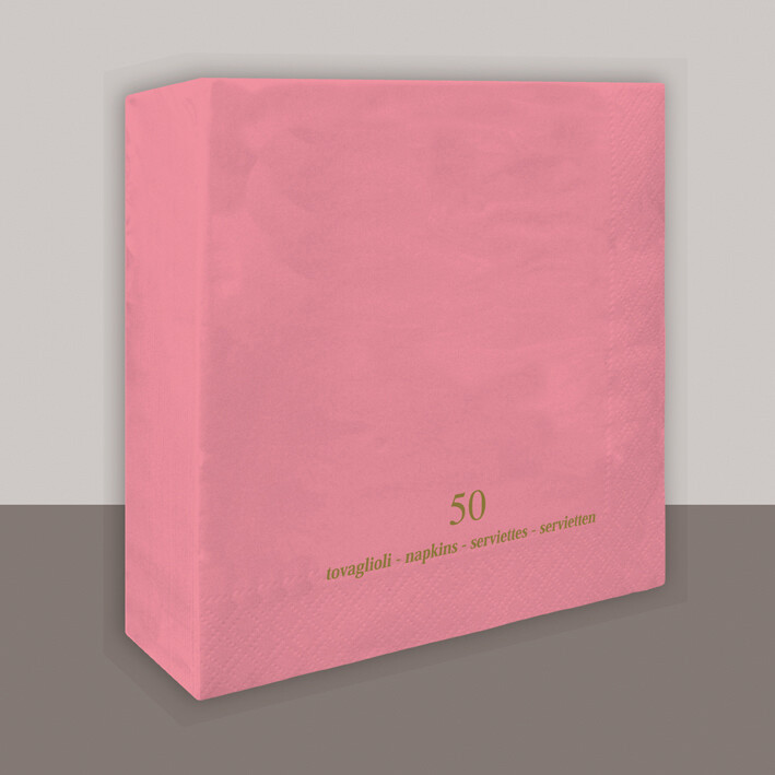 Tovagliolo Rosa Schocking 2 veli 40x40 cm - Tirolix
