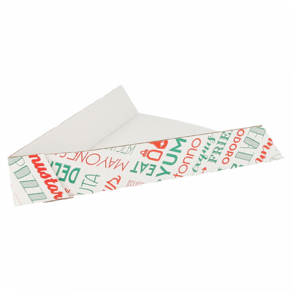 VASCHETTE PER PIZZA 'PAROLE' 21x16,5x3,5 CM BIANCO CARTONE (1200 UNITÀ)