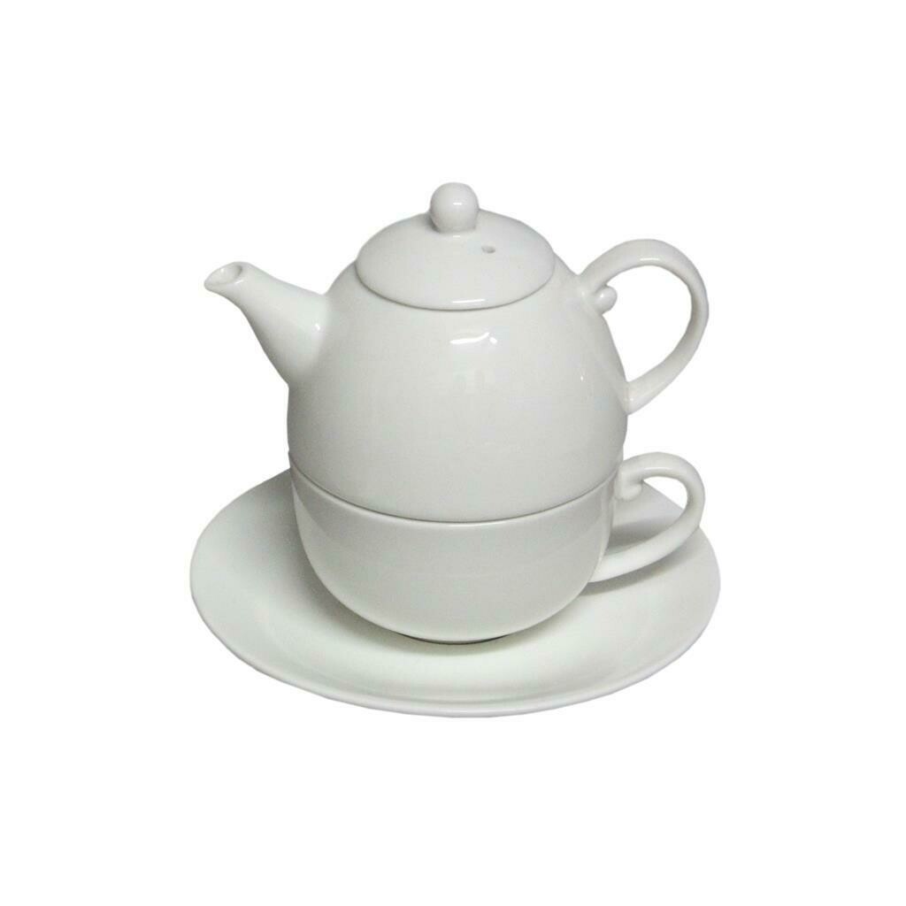 Tirolix - Tea For One mit Teller 9 cm Weiß Breakfast