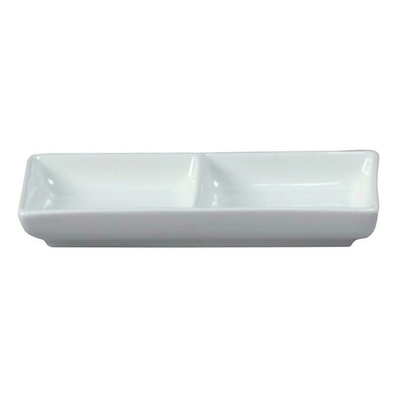 Tirolix - Piatto Rettangolare 2 Scomparti 18 x 8 cm Antipastiere