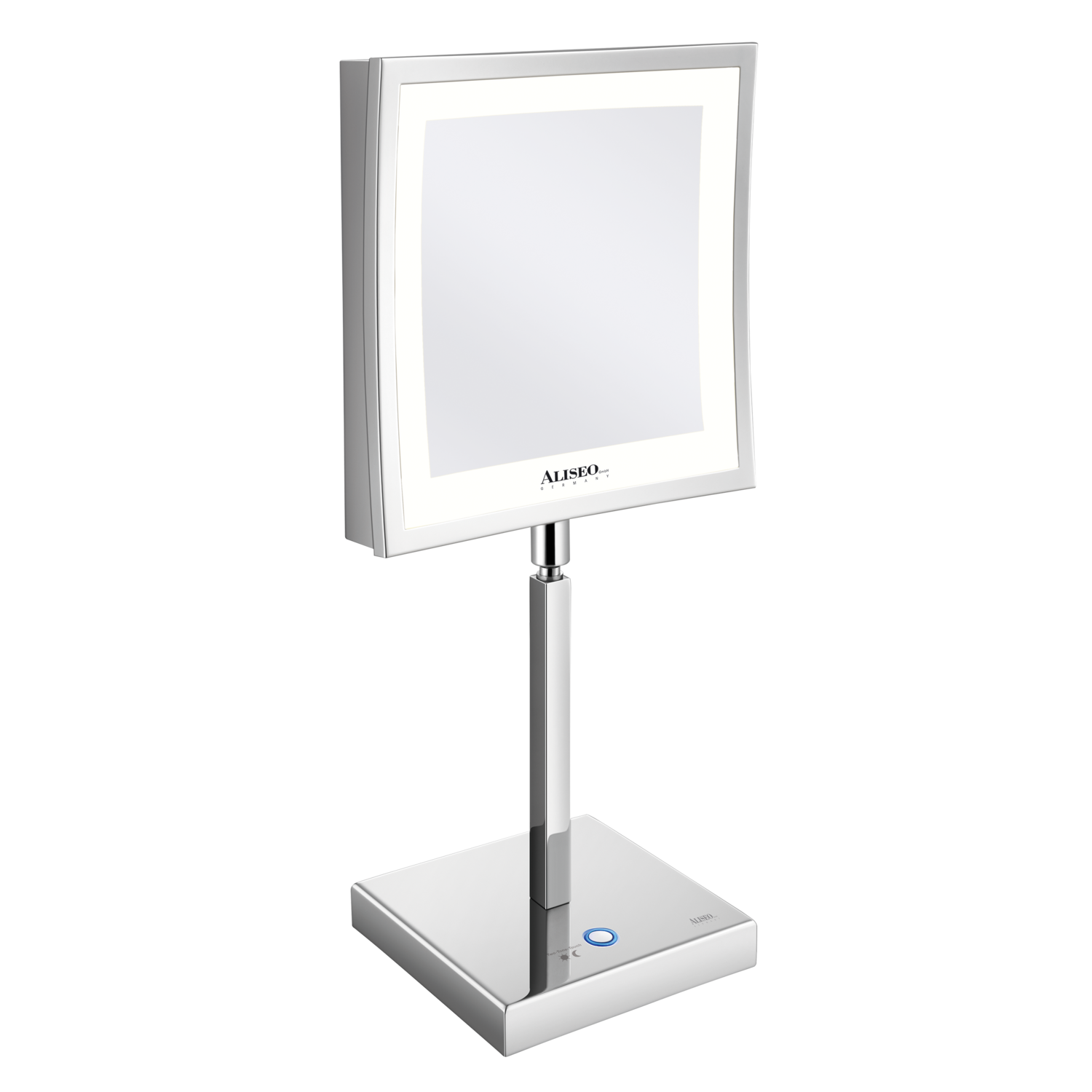 Aliseo - Specchio Quadrato illuminato fisso LED Cubik T3
