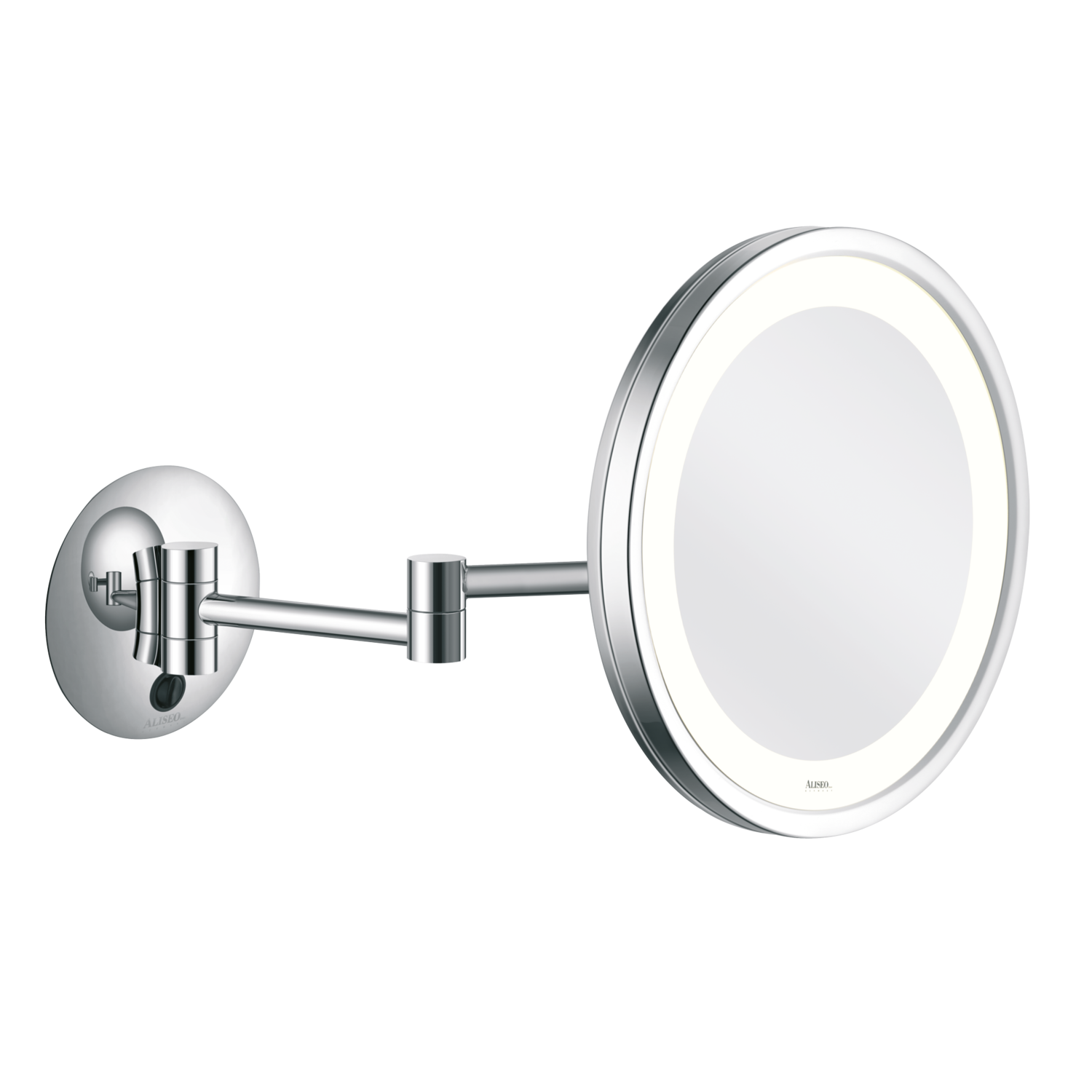 Aliseo -Beleuchteter Spiegel mit Doppelschwenkarm, verchromt LED City Light