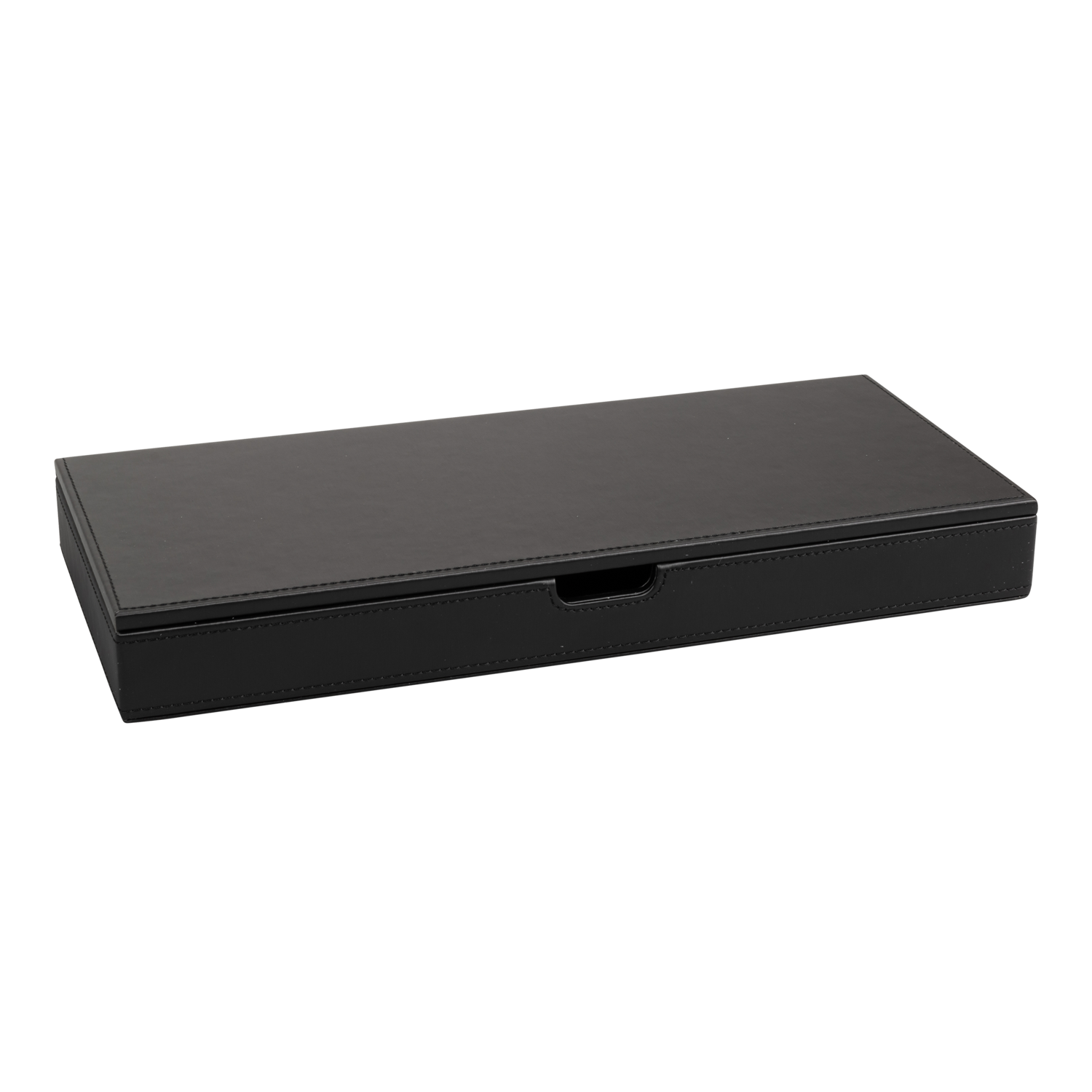Aliseo - Tablett mit schublade Londoner Noir 350 x 30 x 350 mm