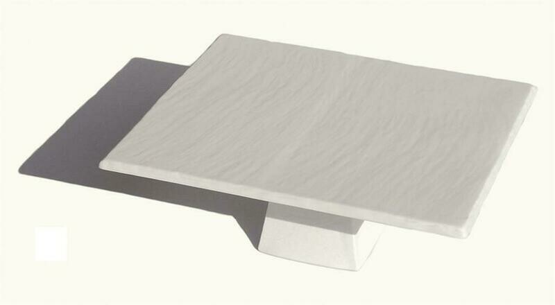Alzata Quadra 20 x 20 cm Ardesia Bianco - Mps