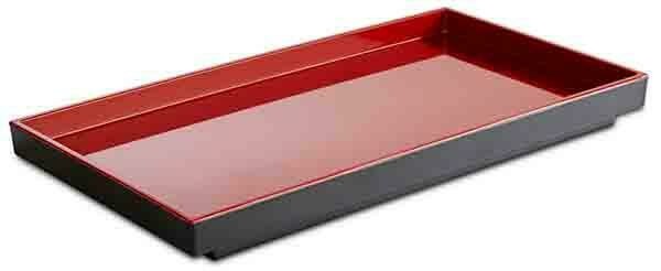 APS - Vassoio GN 1/3 &quot;Asia Plus&quot; 17,6 x 32,5 cm Rosso, Nero