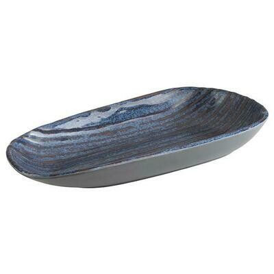 APS - Piatto &quot;Loops&quot; 15,5 x 34 cm Blu, Grigio