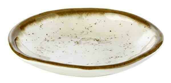 APS - Teller "Stone Art" 15,5 x 15,5 cm Weiß, Braun