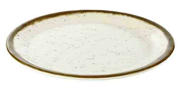 APS - Piatto &quot;Stone Art&quot; 25 cm Bianco, Marrone